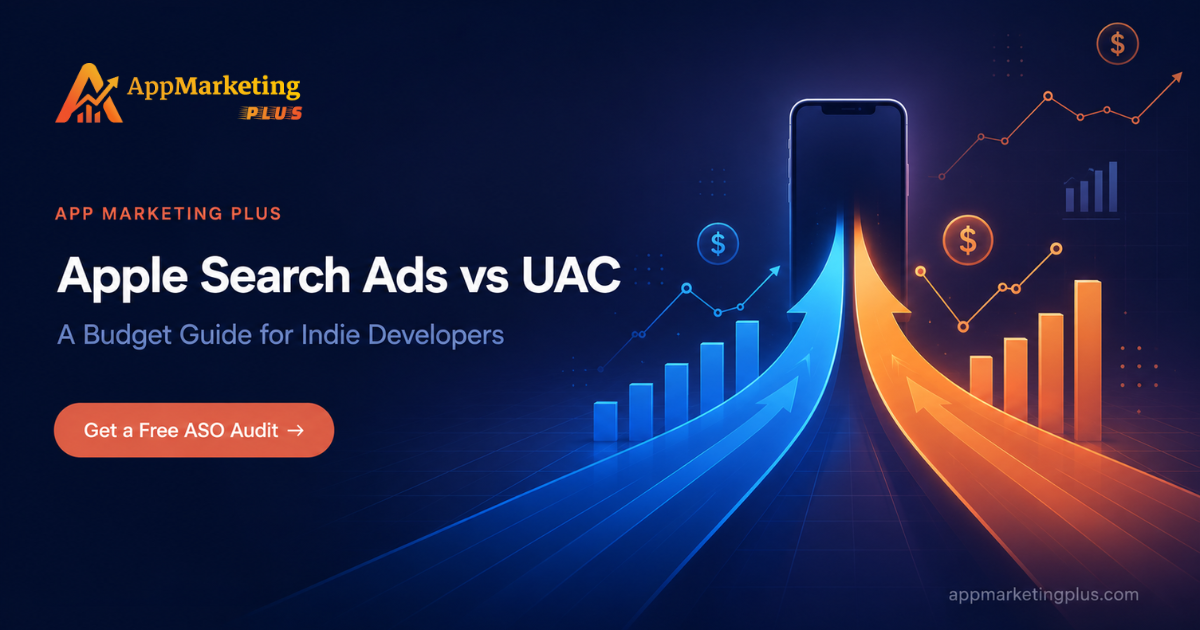 Apple Search Ads vs UAC budget allocation guide for indie app developers